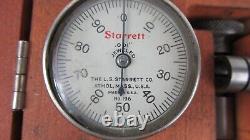 Vintage Starrett 196A Dial Test Indicator Complete Wood Case & Box With Paper