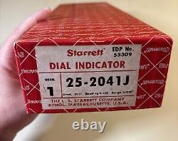Vintage Starrett 25-2041J Dial Indicator 2 Range. 001 Graduation In Box NOS