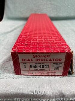 Vintage Starrett 655-4041 Dial Indicator, 0-4.000 Range, 0.001 Graduation