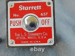 Vintage Starrett 657AA Magnetic Base & 196 Dial Indicator Estate Find