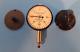 Vintage Starrett 80-144J. 001 Miniature Dial Indicator w 3 Backs Made in USA