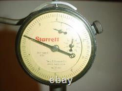 Vintage Starrett Comparator Stand with 2 inch table &. 0001 inch Dial Indicator