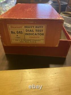 Vintage Starrett Heavy Duty Dial Test Indicator Complete