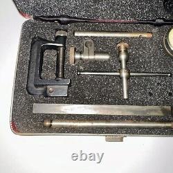 Vintage Starrett No. 196 Dial Indicator Set in Case, 0.001 Jeweled