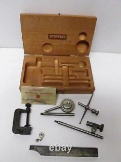 Vintage Starrett No. 196 Universal Dial Test Indicator Set in Wooden CaseUSA