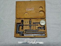 Vintage Starrett No. 196 Universal Dial Test Indicator with Original Wood Case