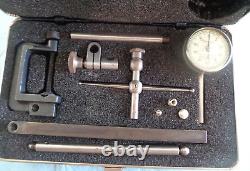 Vintage Starrett No. 196A1Z Dial Test Indicator Set withCase No. 196 Back Plunger