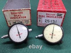 Vintage Starrett No. 25-128 Dial Indicator & 25-131 Athol MA USA? LOOK