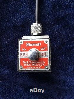 Vintage Starrett No 657 Magnetic Swivel Base And No 711 Last Word Dial Indicator