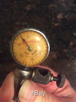 Vintage Starrett No 657 Magnetic Swivel Base And No 711 Last Word Dial Indicator