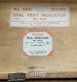 Vintage Starrett No. 665 Dial Test Indicator Reading 1/1000