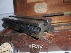 Vintage Starrett Test Indicator No 665 with Dial Indicator No. 25=B in Wooden Box