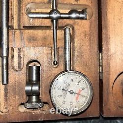 Vtg Starrett 196 Dial Indicator Set with Attachments and Case