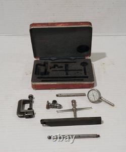 Vtg Starrett 196 Dial Indicator Set with Attachments and Case
